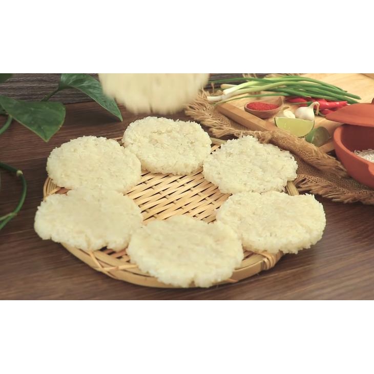 CƠM CHÁY TRÒN CHƯA CHIÊN 1KG - RAW CIRCLE SCORCHED RICE