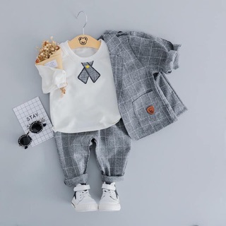 Set vest 3 chi tiết bé trai