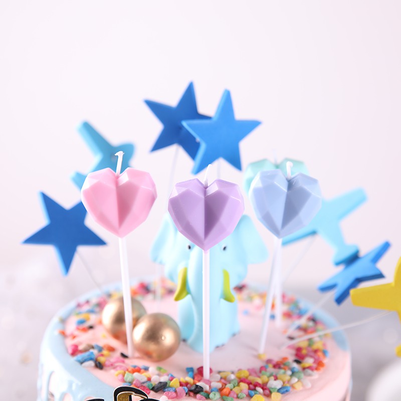 Nến Tim màu Pastel Hàn Quốc