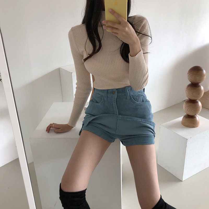 Chân váy nhung Velvet Skirt CV003 lưng cao, kèm quần trong - Uni By Heart