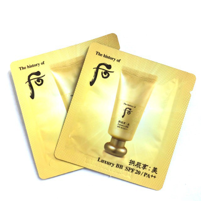 Gói Sample Kem nền BB Whoo vàng đông y cao cấp Luxury BB Cream SPF20/PA++. (1ml)