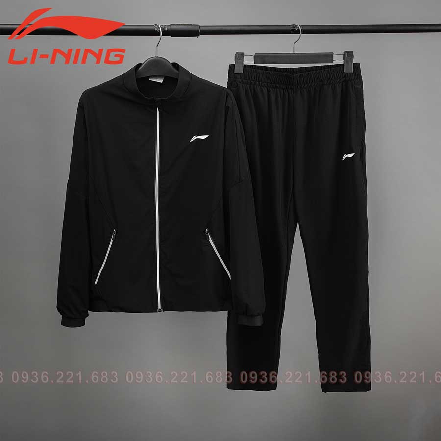 Bộ Gió Nam Thu Đông Cao Cấp Li-ning Màu Đen