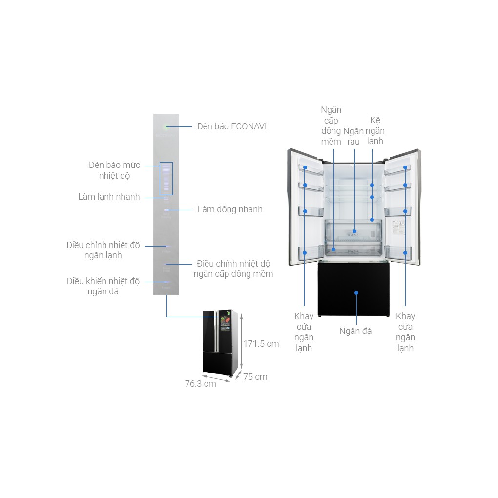 Tủ lạnh Panasonic Inverter 491 lít NR-CY558GKV2 Mẫu 2018 (SHOP CHỈ BÁN HÀNG TRONG TP HỒ CHÍ MINH)