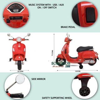 xe máy điện trẻ em vespa