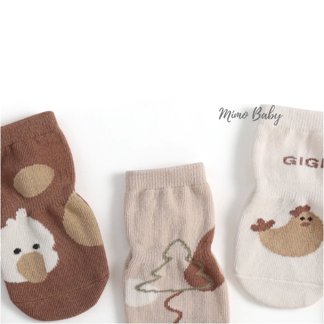 Tất vớ cao cổ chống trơn trượt in hình gấu Nemo baby dễ thương cho bé T35 Mimo Baby