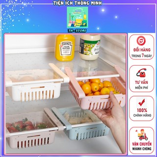 Rổ nhựa vuông treo khay tủ lạnh tiện lợi. Rổ đựng thực phẩm trong tủ lạnh