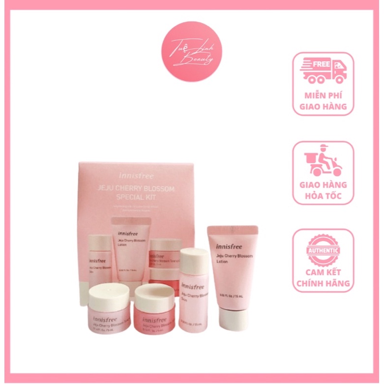 Bộ Kit Dưỡng Trắng Da 4 Món Innisfree Cherry