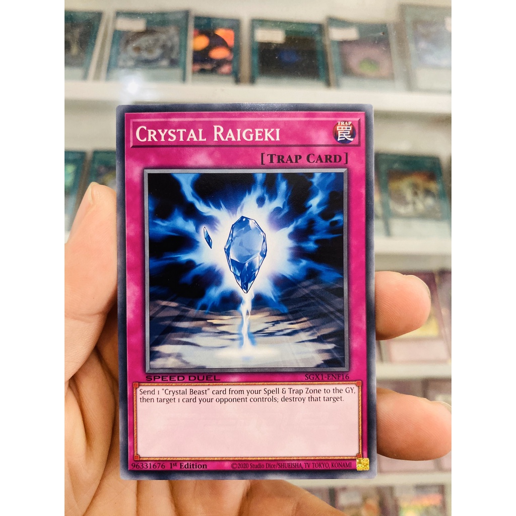 Thẻ Bài YugiOh! Mã SGX1-ENF16 - Crystal Raigeki - Common - 1st Edition