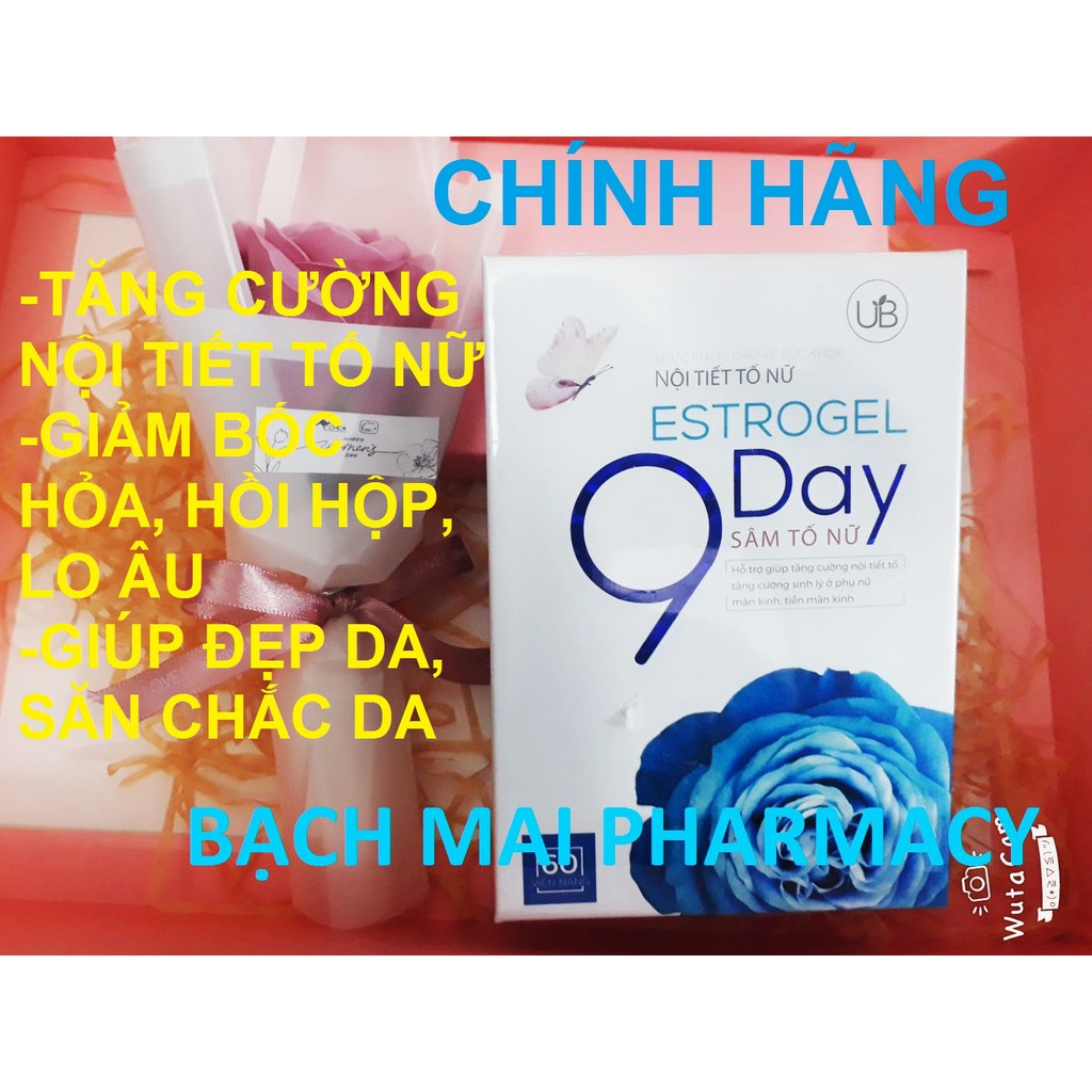 (CHÍNH HÃNG) Viên uống SÂM TỐ NỮ ESTROGEL 9 DAY, tăng cường nội tiết tố nữ, giúp làm đẹp da, tăng cường sinh lý nữ...