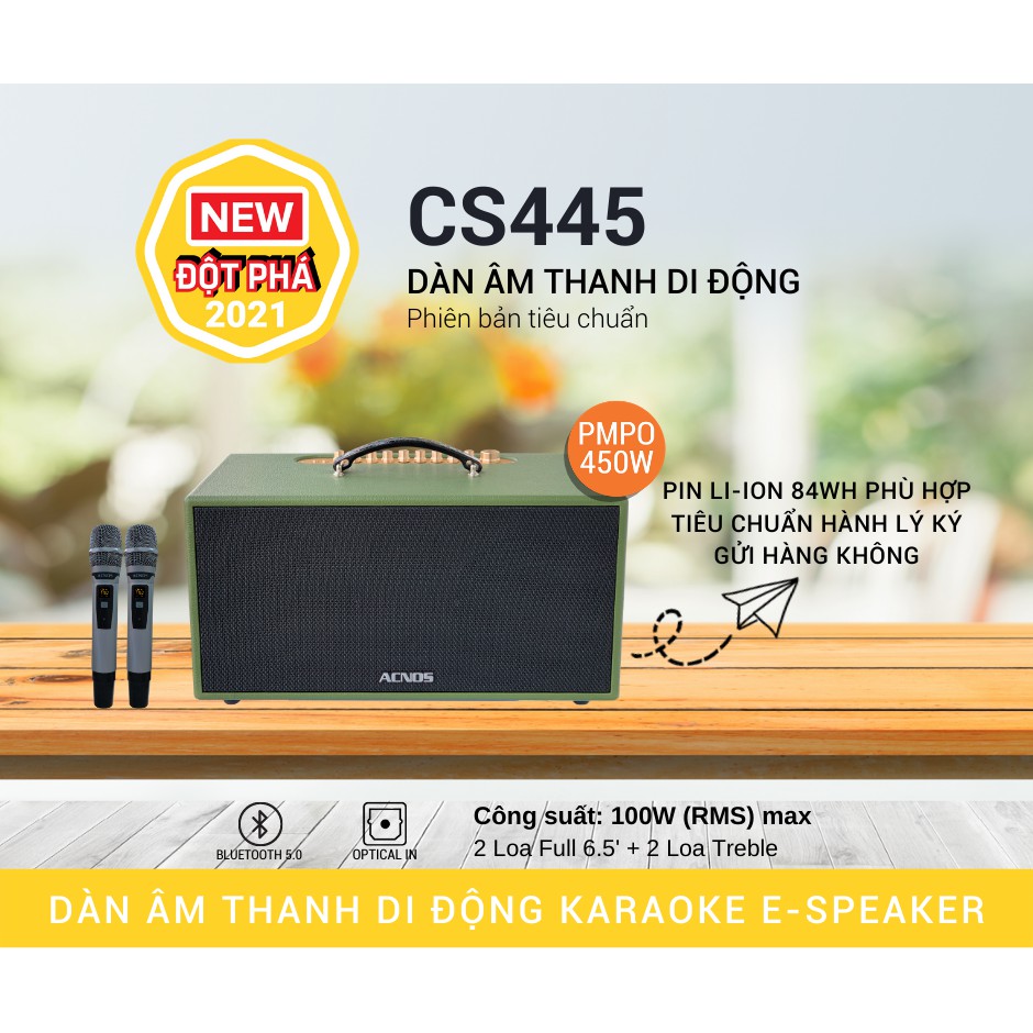 Dàn Âm Thanh Di Động ACNOS CS445D - Hàng chính hãng - Gia Khang Shop
