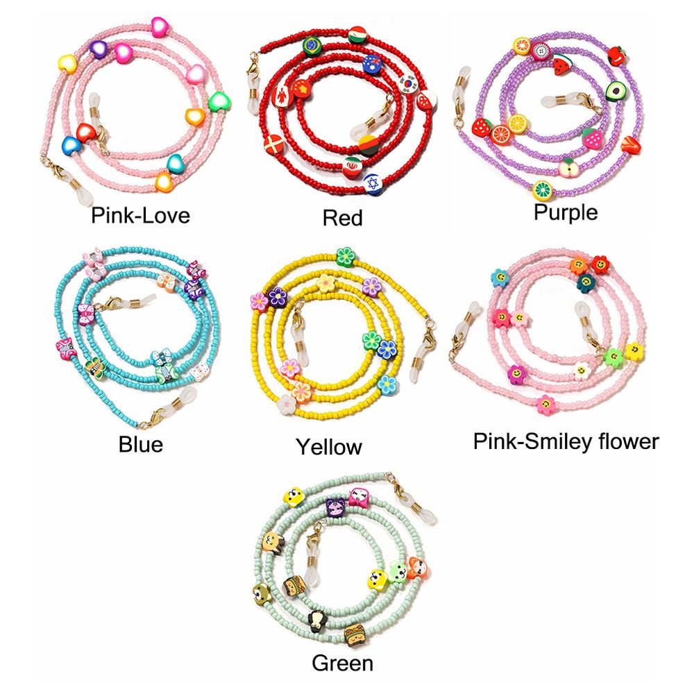 Dây đeo mắt kính dạng chuỗi hạt nhiều màu sắc phong cách boho dành cho nữ