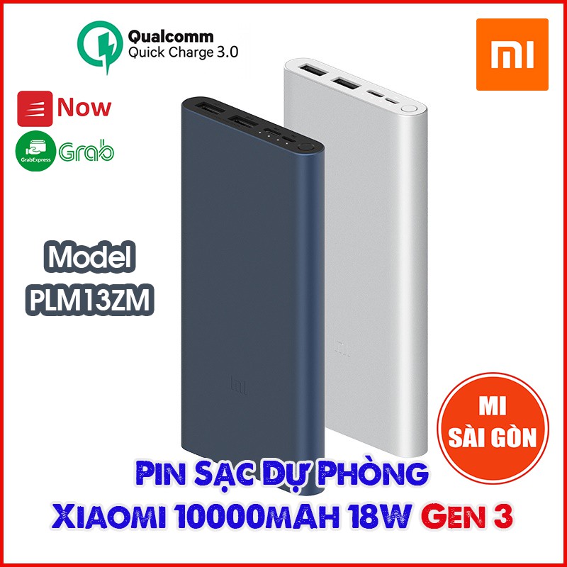 [Mã SKAMPUSHA7 giảm 8% đơn 250k]Pin Sạc Dự Phòng XIAOMI GEN 3 - 18W 10.000 mAh PLM13ZM - Sạc nhanh năm 2019