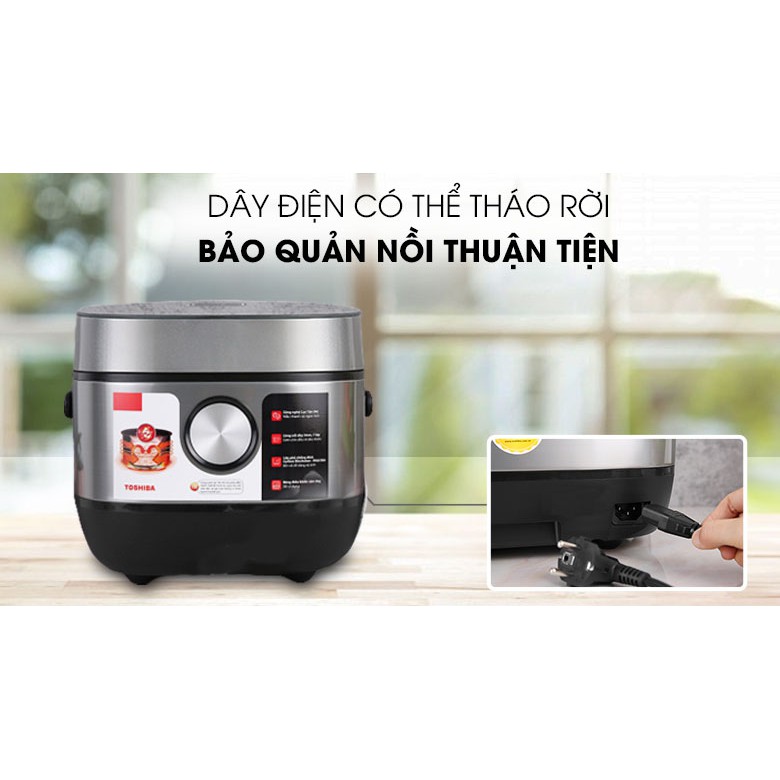 Nồi cơm điện tử cao tần cảm ứng Toshiba 1.8 lít RC-18IP1PV [new model 6/2020]