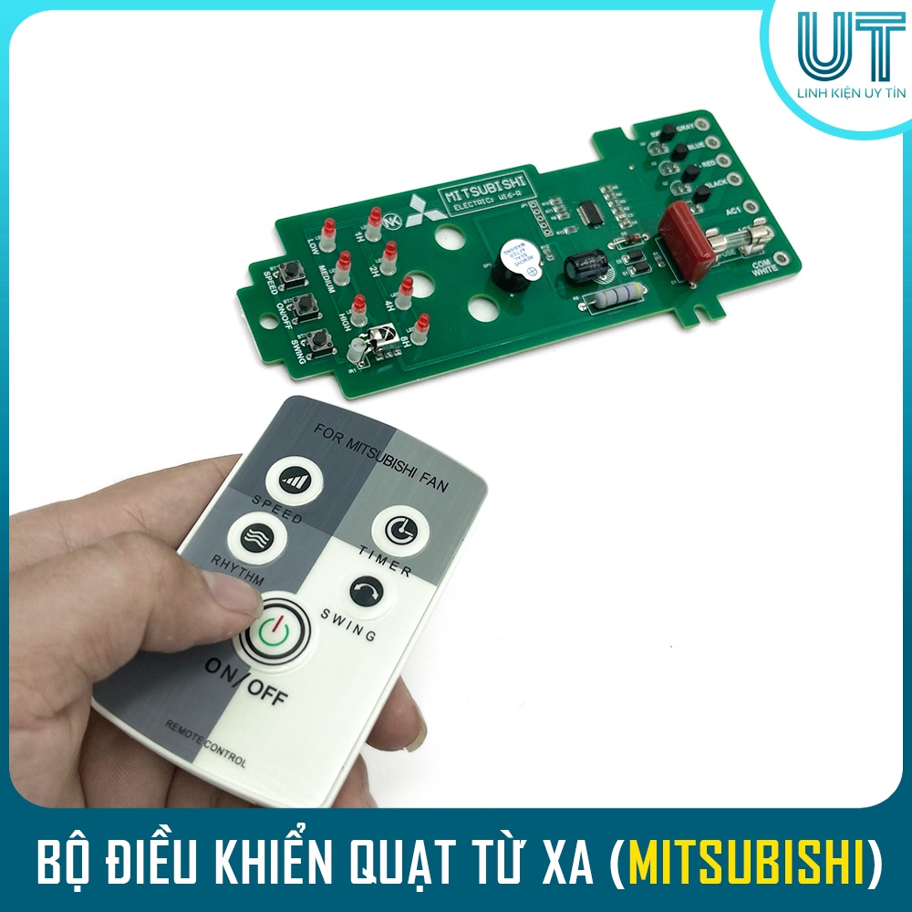 Bộ mạch điều khiển quạt treo tường từ xa MITSUBISHI W16-R ( Chính Hãng )