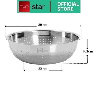 Rổ inox 304 five star 30cm hkm vinamilk kèm phiếu bảo hành
