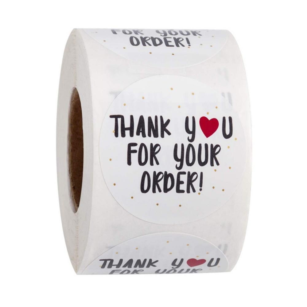 Cuộn 500 nhãn dán sticker Pison dễ thương, hình dán cute cảm ơn, khen thưởng trang trí đáng yêu văn phòng phẩm