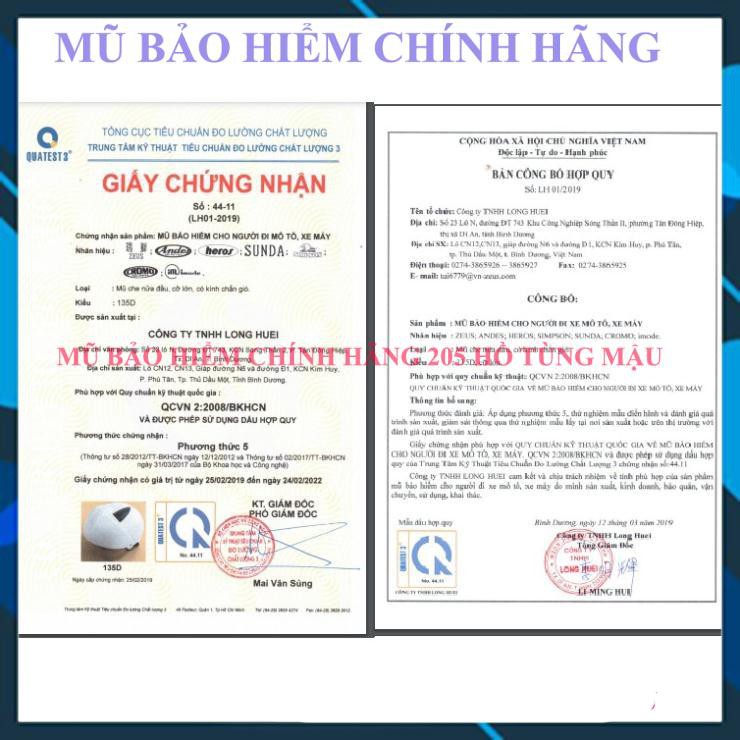 Mũ Nón Bảo Hiểm Nửa Đầu 1/2 Người Lớn Kính Âm Gấp Gọn Sunda 135D |Mũ Nhựa ABS Độ Bền Cao -BH 12 Tháng