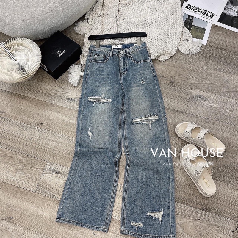 Mã 3123-3380-677-3366 QUẦN SUÔNG RÁCH GỐI