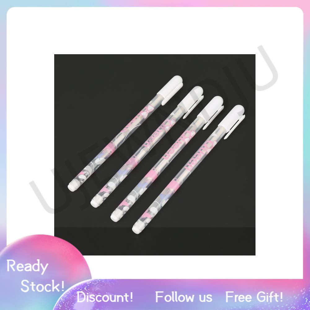 Ujewndju 4Pcs/Set 0.8mm White Ink Gel Pen Greeting Card Marker Pens Writing Supplies