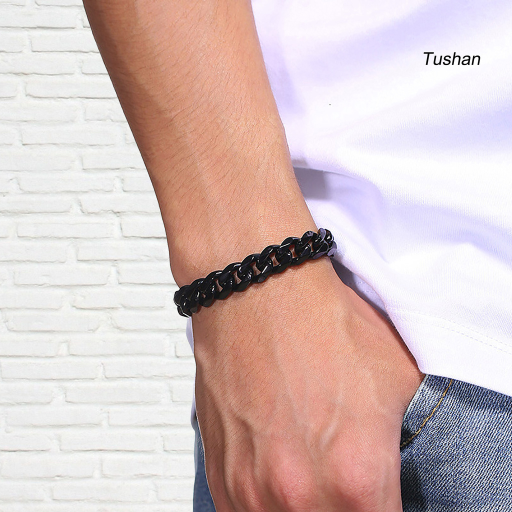 Vòng Tay Dây Xích Dày 5 / 7 / 9 / 11mm Dễ Phối Đồ Thời Trang Cho Nam