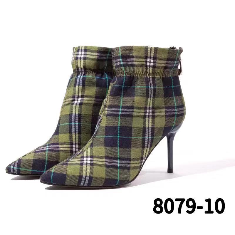 Boot KẺ CARO GÓT NHỌN KHÓA SAU siêu hot (cao 7p) kèm [ảnh thật]