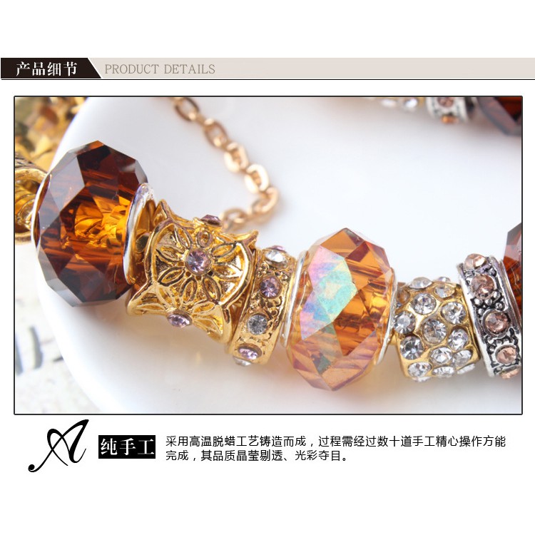 GD Fashion gold bracelet diy beaded handmade interspersed jewelry accessories