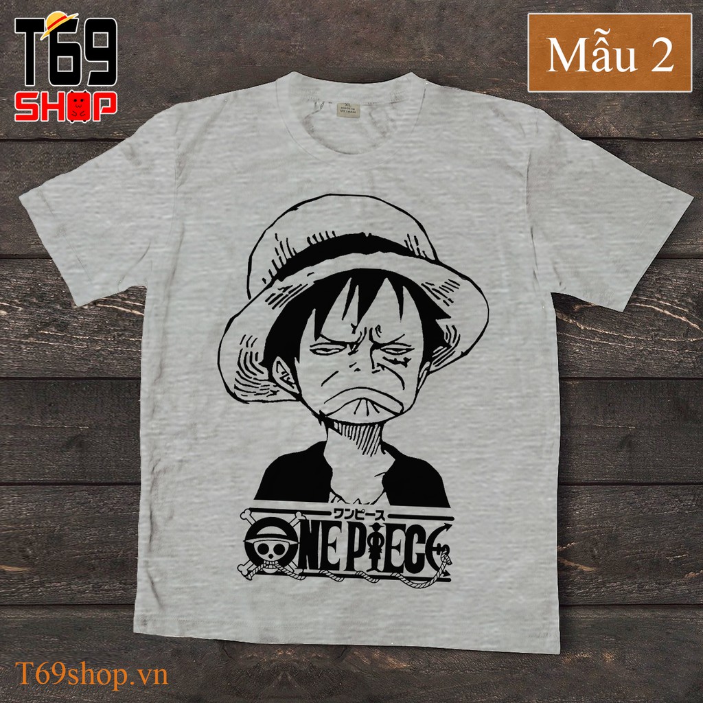 Áo thun xám anime One Piece (Có nhiều mẫu)