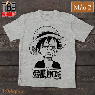 Áo thun xám anime One Piece (Có nhiều mẫu)