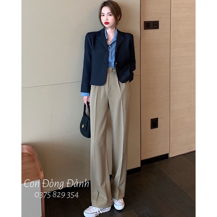 (Mã FL giảm 20k) AO018 Áo khoác blazers nữ mỏng cài 2 khuy form gọn dáng Hàn Quốc công sở thanh lịch | BigBuy360 - bigbuy360.vn