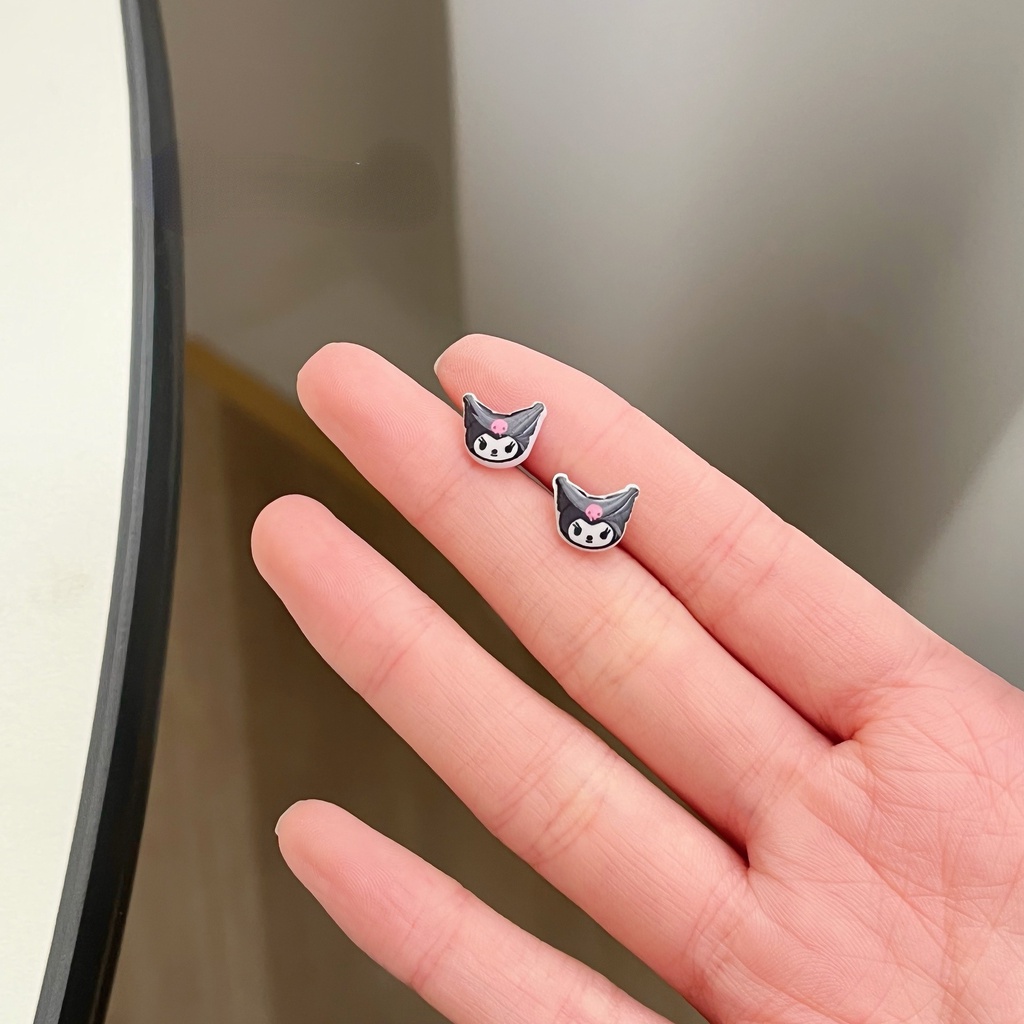 Plastic Needle Anime Earrings for Girls New Cute Cartoon Anime Earrings Jewelry Student Cartoon Earrings Earrings Hypoallergenic Earrings
