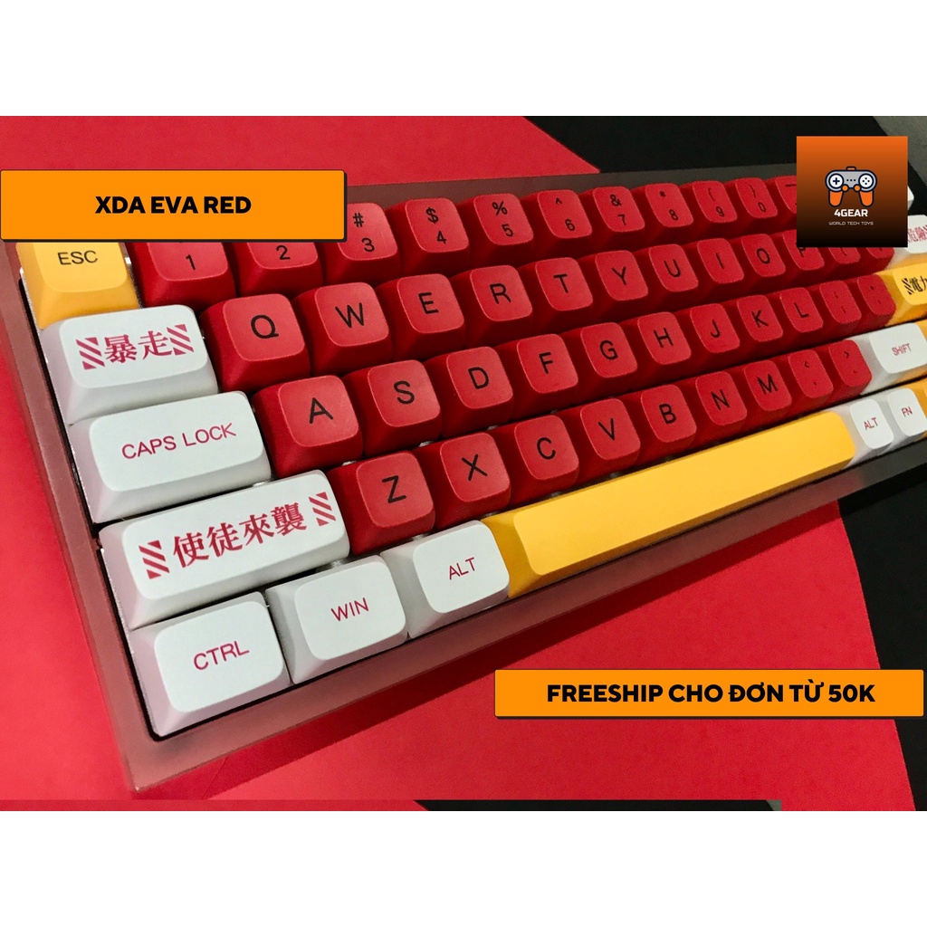 Keycap EVA - Keycap Evangelion Asuka XDA profile nhựa PBT - Nút bàn phím nhựa pbt giá rẻ.
