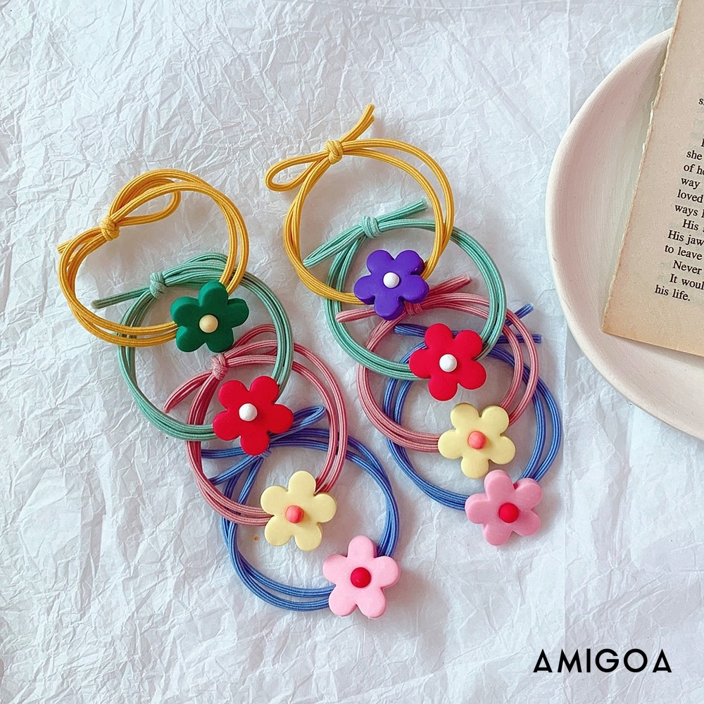 ✨✨Dây cột tóc màu sắc xinh xắn phong cách Hàn Quốc thời trang cho nữ Amigoa