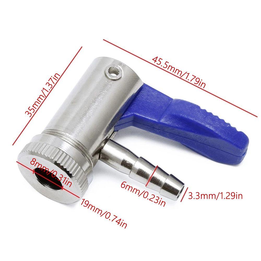 Set 2 Đầu Kẹp Van Bơm Hơi Lốp Xe 6mm / 8mm