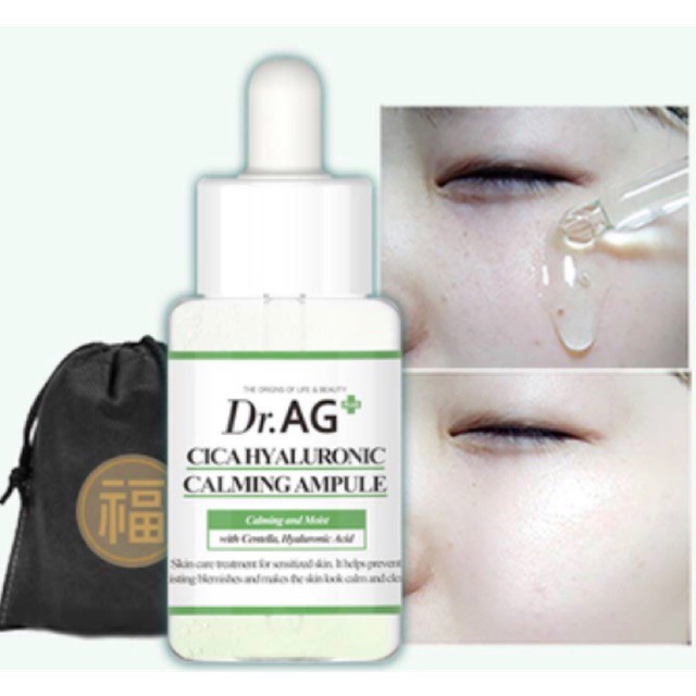 Tinh chất DR.AG+ Cica Hyaluronic Calming Ampule làm dịu và căng mịn da 30ml