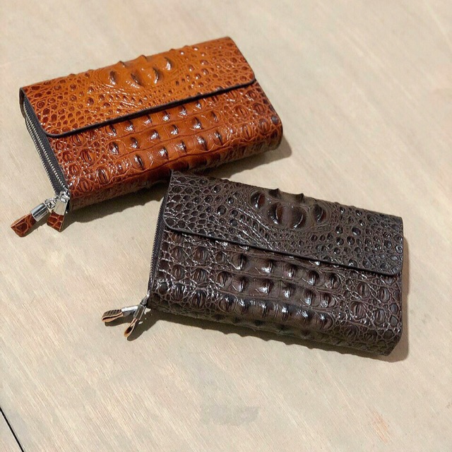 Ví Cầm Tay Vân Da Cá Sấu Nhiều Ngăn Cho Nam | BigBuy360 - bigbuy360.vn