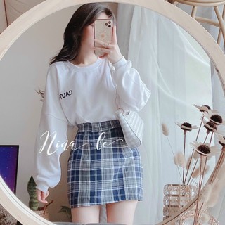 SET ÁO THUN CHÂN VÁY CARO (KÈM VIDEO HÌNH THẬT)