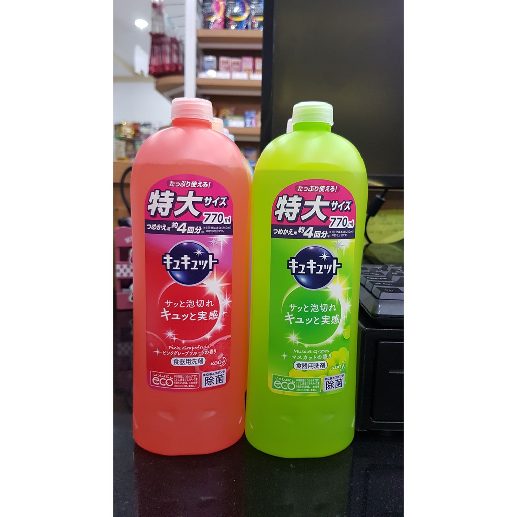 Nước rửa bát Kao Kyukyuto (770ml) nội địa Nhật Bản