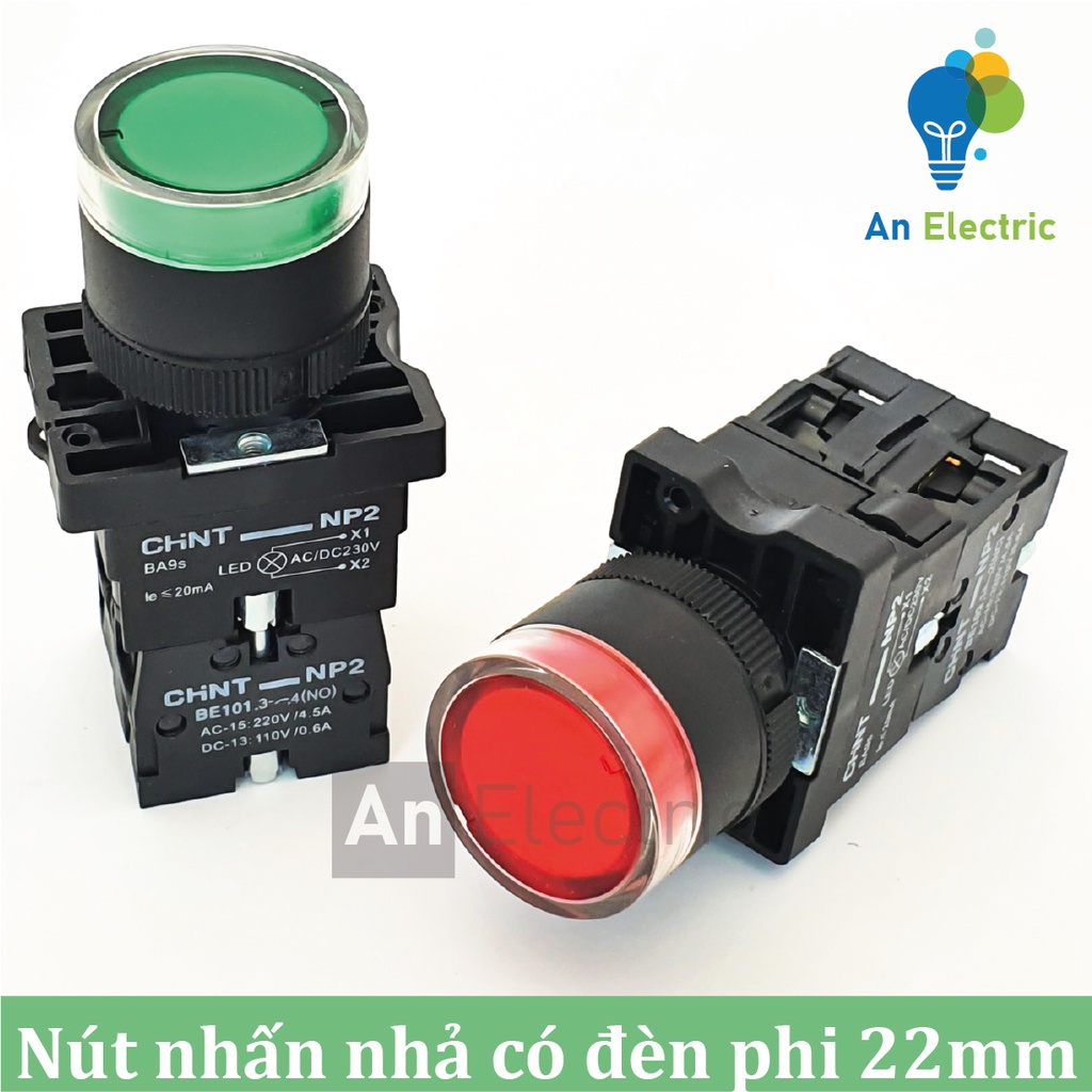Nút nhấn nhả có đèn báo NP2-EW CHINT