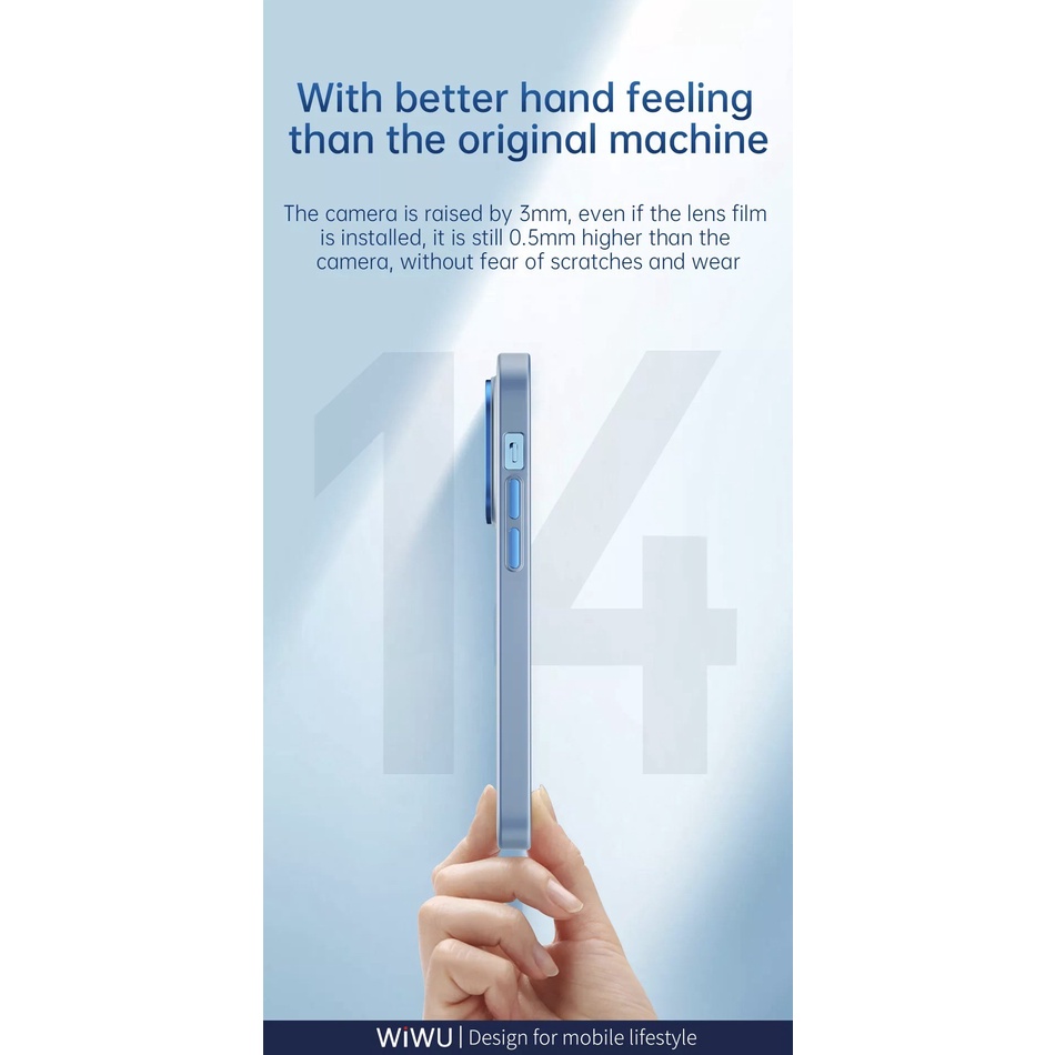 Ốp Wiwu Ultra Thin Frosted phone case MCC-103 Tương thích với Iphone 14, 14 pro,14 max, 14 pro max - Hàng chính hãng