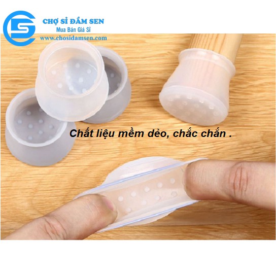 Combo 4 cái / 20 cái Vỏ bọc chân ghế silicon tiện lợi gọn gàng chống trầy xước nền nhà