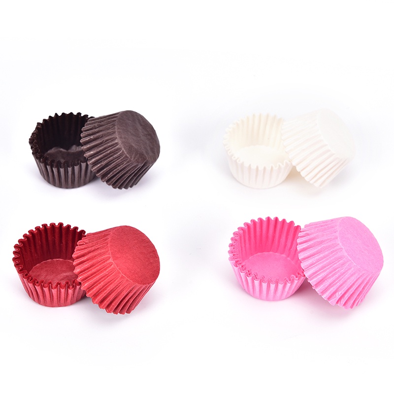 Bộ 500 Giấy Gói Bánh Cupcake Nhiều Màu Sắc