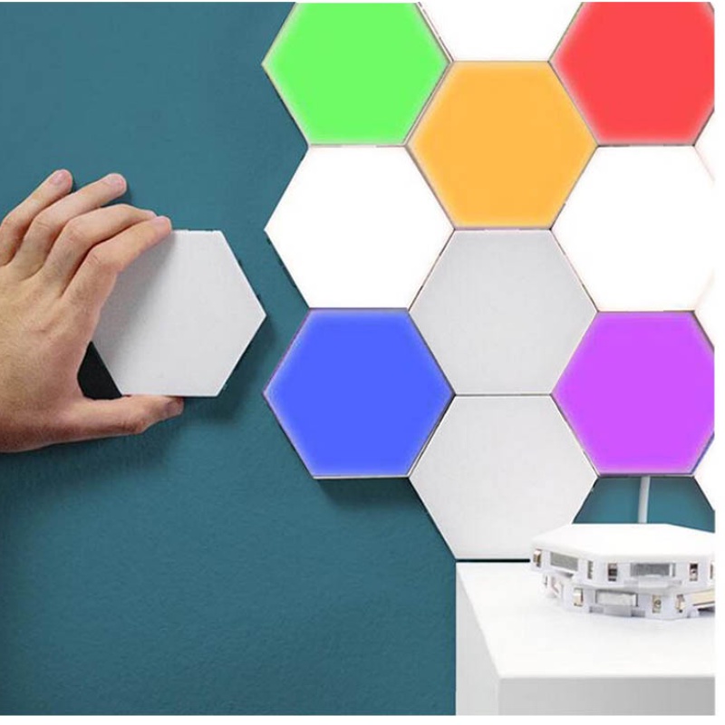 Đèn LED Lục Giác Gắn Tường Cảm Ứng Chạm Sáng Tạo