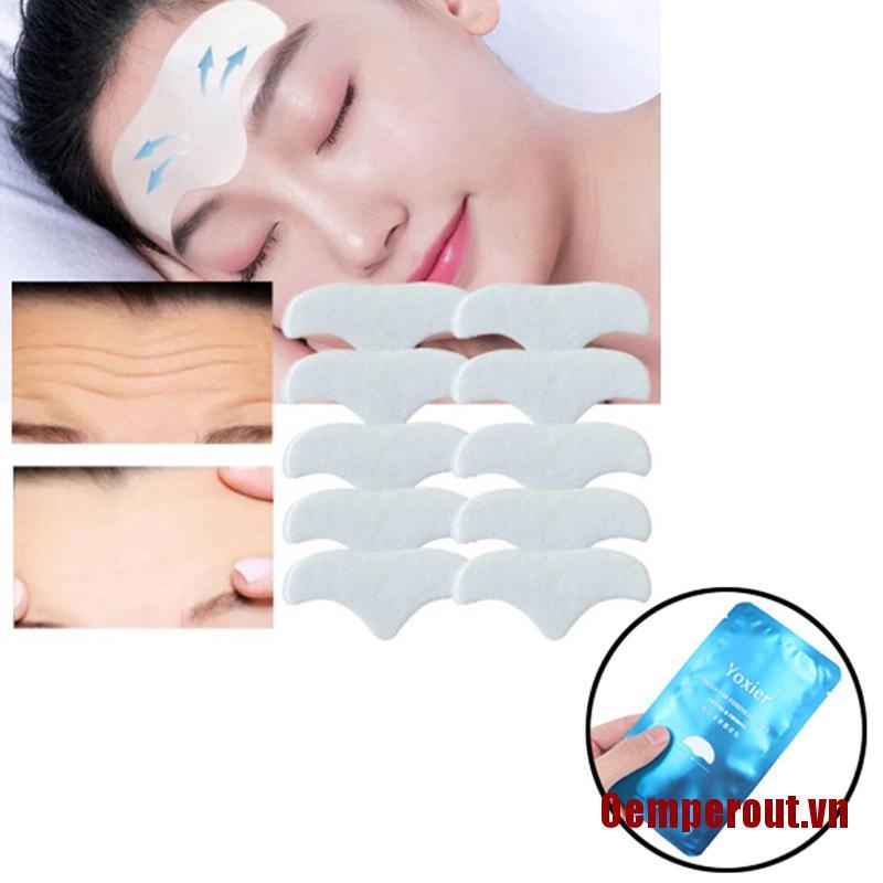 Oemperout❤10Pcs Forehead Line Removal Patch Anti Wrinkle Firming Mask Frown Anti-Aging