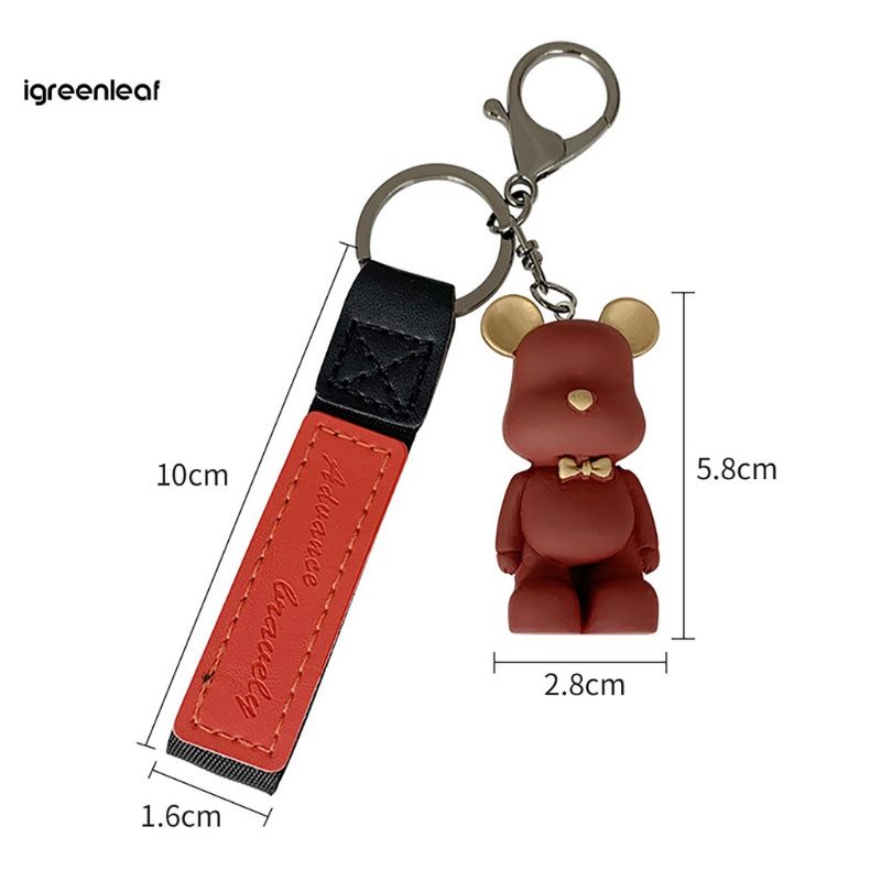 Móc Chìa Khóa Hình Chú Gấu Bằng Nhựa Resin Thân Thiện Với Da Cho Nữ