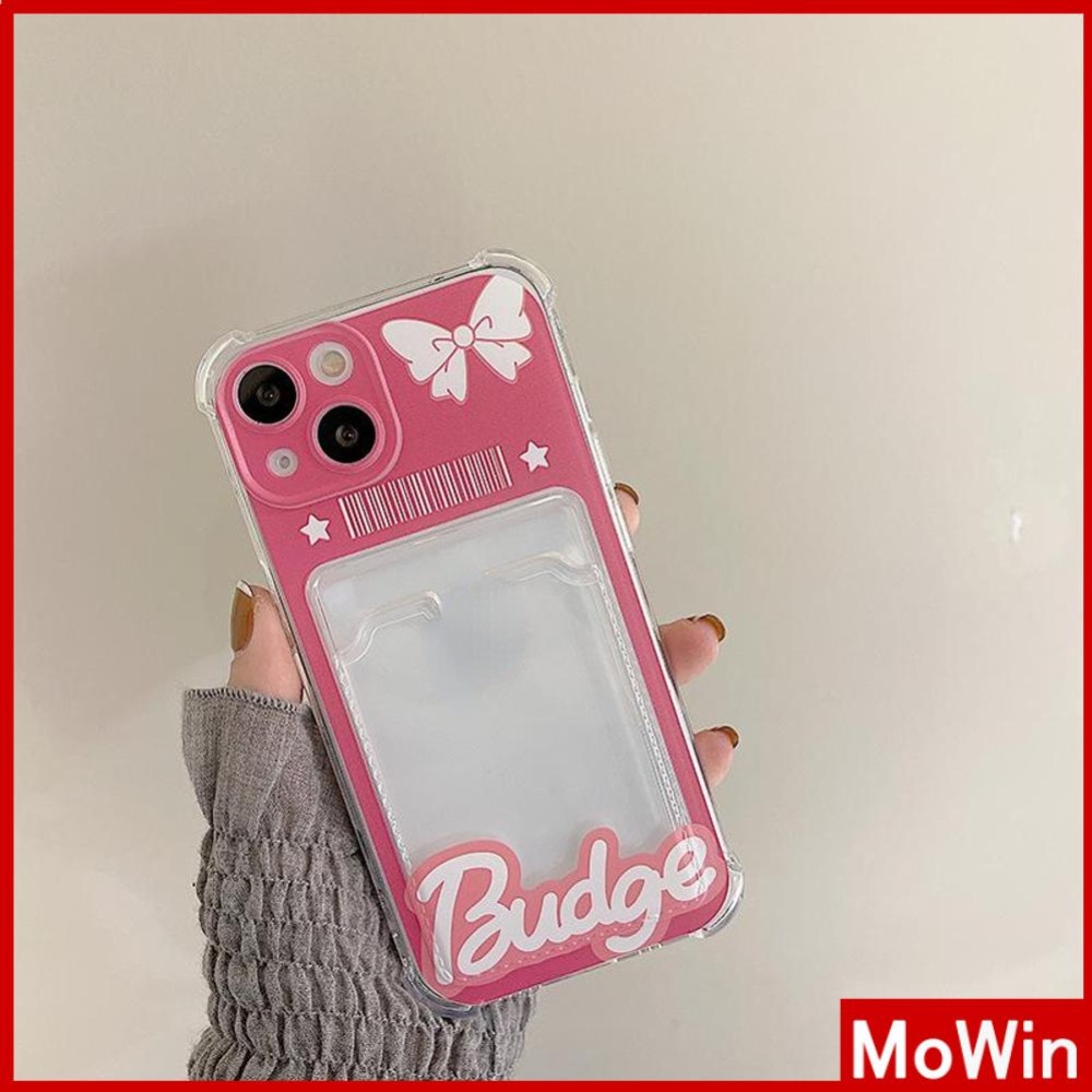 Ốp Điện Thoại Silicon Mềm Trong Suốt Có Ngăn Đựng Thẻ Và Tấm Bảo Vệ Camera Chống Sốc Cho iPhone 13 Pro Max 12 11 7 Plus