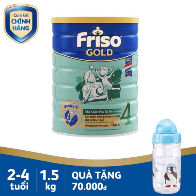 [HSD T7-2022] {có tặng} Sữa bột Friso Gold 4 vani (1,5Kg)