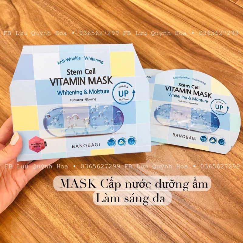 Mặt nạ tế bào gốc Banobagi Stem Cell Vitamin Mask đủ màu