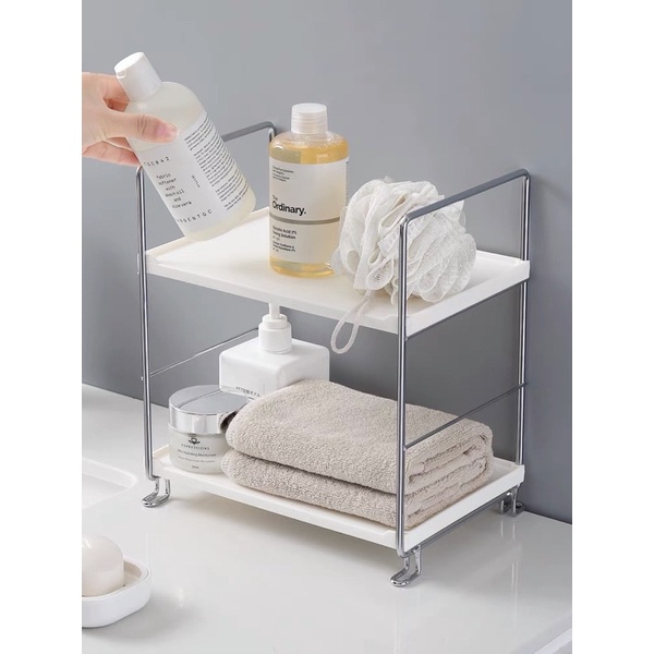 Kệ inox đựng đồ đa năng, kệ kim loại đựng mỹ phẩm thiết kế sang trọng - Décor nhà Sò
