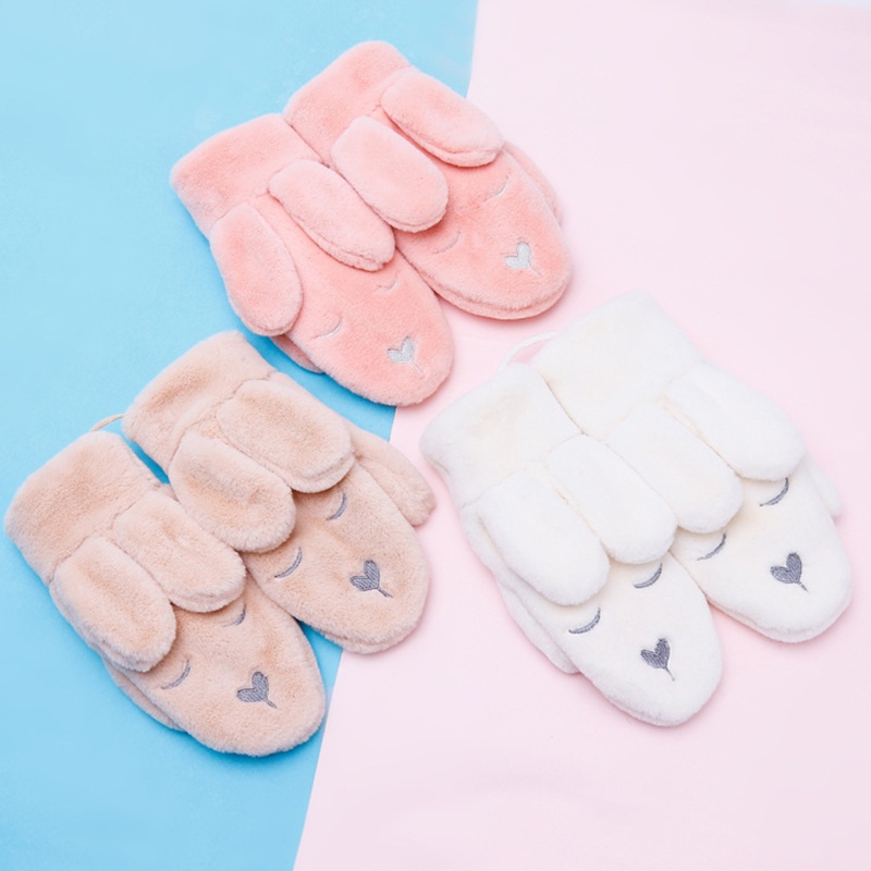 Găng Tay Giữ Ấm Hình Tai Thú Hoạt Hình Dễ Thương