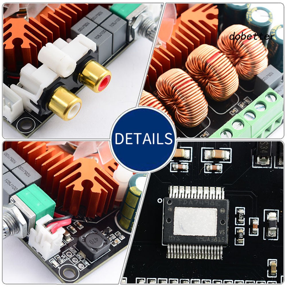 Bảng mạch khuếch đại âm thanh hifi 2.0 kênh dh_tda7498e btl class-d